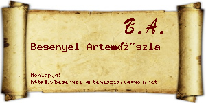 Besenyei Artemíszia névjegykártya